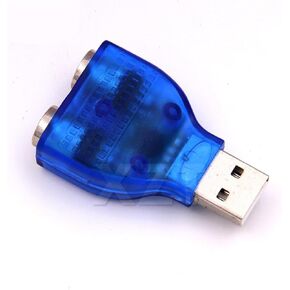 1PCS USB Male to PS2 Female Cable Adapter Converter Use Fit Compatible Computer Keyboard Blue Support
