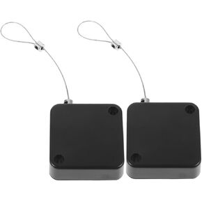 2pcs Retractable Steel Wire Cable Tether Lock for -Theft and Loss Prevention Automatic Telescopic Holder for Electronic Devices Compact and Convenient Design