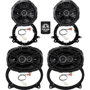 Kicker Speakers 6X9 & 6.5 inch for Toyota Highlander 2014-2019 Upgrade Kit - 2 Pairs of DS Series with Adapters and Harness, Car Audio Front & Rear Door Speaker DSC6930, 43DSC69304 & DSC650, 43DSC6504