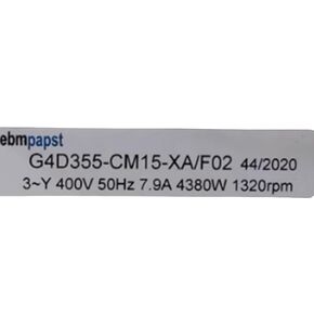G4D355-CM15-XA/F02 400V 7.9A 4380W 1320RPM coolig Fan