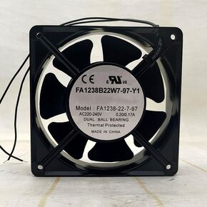 FA1238B22W7-97-Y1 120X120X38MM AC 220V 0.20/0.17A 2-line Large Airflow Inverter Fan