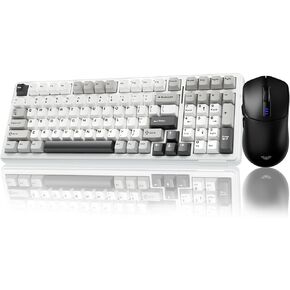 AULA Wireless Keyboard Combo, F99 Mechanical Keyboard Hot Swappable + SC580 Gaming Mouse, Black