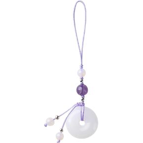 White Jade Buckle Pendant Phone Strap Chain Vintage White Jade Buckle Pendant Phone Strap Chain Accessories Chinese Style Keychain Unique Gift for