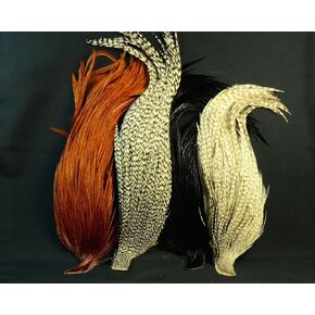 Whiting Introductory Hackle Pack - 4 Assorted 1/2 Capes or Saddles - Style 1/2 Capes