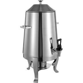 Insulated Beverage Dispenser for Hot & Cold Water 3.43 Gallon Hot Drink Dispenser Stainless Steel Coffee Urn With Faucet Adjustable Temperature Hot Water Urn for Hot Coffee, Tea, Milk, Juice