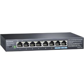 BrosTrend 2.5Gb Switch, Unmanaged 8 Port Ethernet Switch 2.5 Gigabit Supports Static Link Aggregation & VLAN, Fanless, Desktop Wall Mount, Multi Gig Splitter for Gaming, NAS, PC, Lifetime Protection