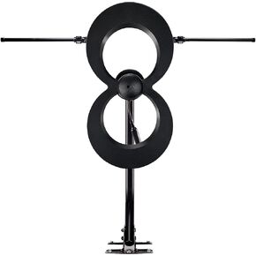 Antennas Direct ClearStream MAX-XR UHF VHF Indoor Outdoor TV Antenna, Multi-Directional, 60-Mile Range, 4K 8K UHD NEXTGEN TV – w/ 20-inch Mast (Black)