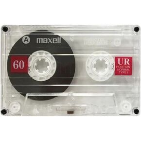 Maxell Dictation & Audio Cassette, Normal Bias, 60 Minutes-30 minutes per side, No Color, No Size (109010)