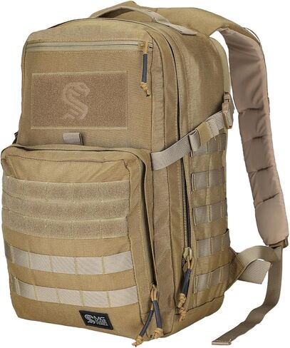 MGFLASHFORCE Molle Military Tactical Backpack for Men, 24L Daypack Army Rucksack Assault Pack, Bug Out Bag, 15.6" Laptop Compartment (Coyote Brown) in Saudi Arabia