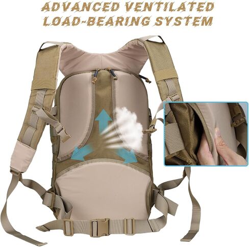 MGFLASHFORCE Molle Military Tactical Backpack for Men, 24L Daypack Army Rucksack Assault Pack, Bug Out Bag, 15.6" Laptop Compartment (Coyote Brown) in Saudi Arabia
