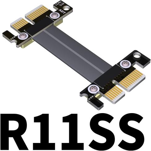 ADT-Link PCIe X1 Riser Cable PCIe 3.0 x1 to x1board to board board comples cable 8gbps PCI Express 1x Riser Card Ribbon Extender (15cm ، R11ss (tx tox)) in Kuwait