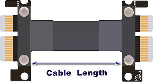 ADT-Link PCIe X1 Riser Cable PCIe 3.0 x1 to x1board to board board comples cable 8gbps PCI Express 1x Riser Card Ribbon Extender (15cm ، R11ss (tx tox)) in Kuwait