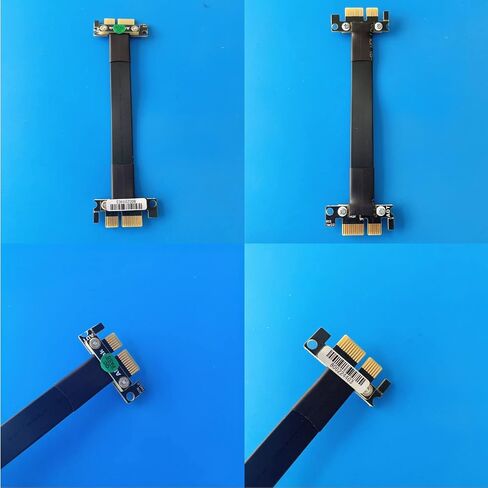 ADT-Link PCIe X1 Riser Cable PCIe 3.0 x1 to x1board to board board comples cable 8gbps PCI Express 1x Riser Card Ribbon Extender (15cm ، R11ss (tx tox)) in Kuwait