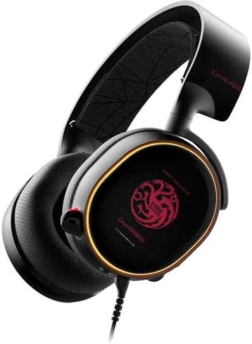 Skinit Decal Audio Skin Compatible with SteelSeries Arctis 5 - Officially Licensed Game of Thrones: House Stark Sigil Design in Kuwait