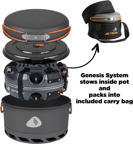 Jetboil Genesis Basecamp Backpacking and Camping Stove Cooking System with Camping Cookware in Saudi Arabia