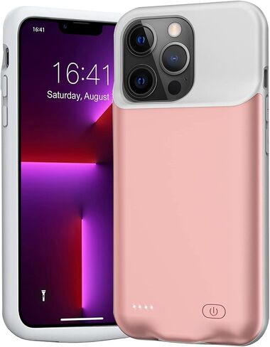 MAXBEAR Battery Case for iPhone 13 Pro, 7000mAh Slim Portable Protective Charging Case Compatible with iPhone 13 Pro (6.1 inch) Rechargeable Battery Pack Charger Case (Black) in Saudi Arabia