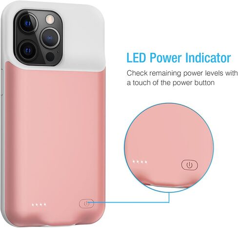 MAXBEAR Battery Case for iPhone 13 Pro, 7000mAh Slim Portable Protective Charging Case Compatible with iPhone 13 Pro (6.1 inch) Rechargeable Battery Pack Charger Case (Black) in Saudi Arabia