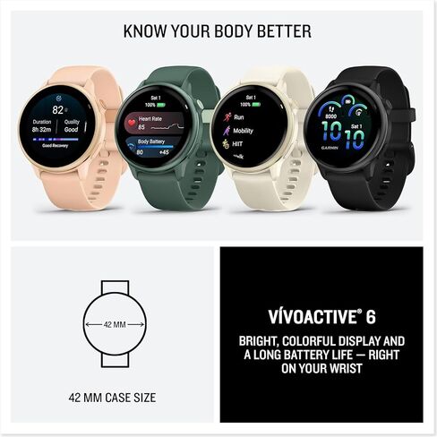 ساعة جارمين vivoactive 5 GPS الذكية مع شاشة AMOLED، عاجي | ميزات متقدمة للصحة واللياقة البدنية، عمر بطارية يصل إلى 11 يومًا، مراقبة الطاقة، مدرب النوم | مع حزمة الطاقة من سلسلة Signature in Kuwait