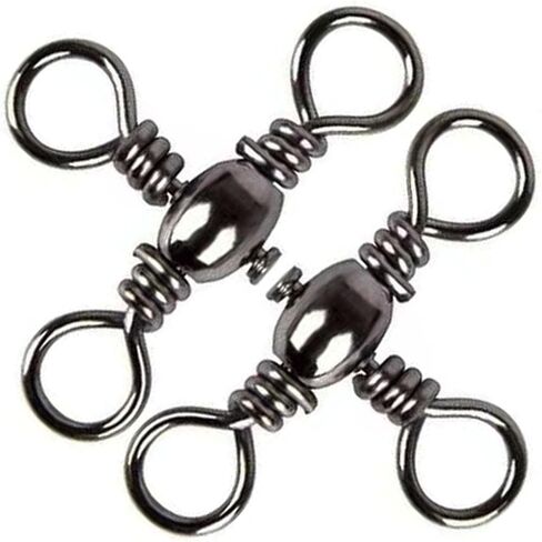 Fishing 3 Way Swivels, 50pcs Three Way Fishing Swivel Stainless Steel Cross Line Connector, 3 Way Rig Fishing Tackle Saltwater Freshwater Fishing #1 in Saudi Arabia