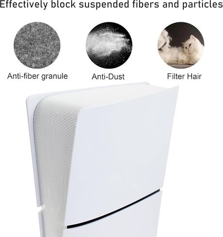 Net Net Net Net Dust Rusted لـ PS5 وحدة تحكم مع تصميم مزدوج بوكلي - شبكة أليفة مضادة للحيوانات الأليفة شبكة غبار لـ Sony PlayStation 5 Slim Console - سهل التثبيت والتنظيف (أبيض) in Saudi Arabia