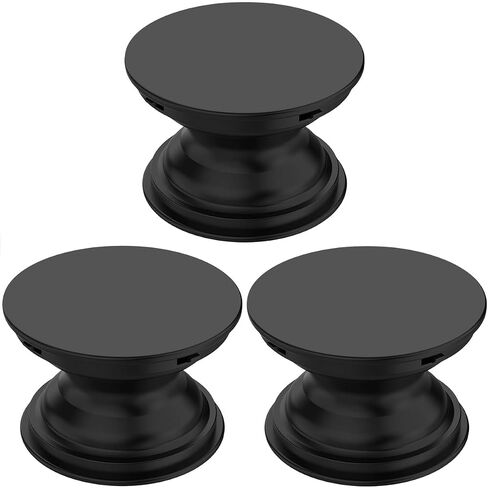 3 Pack Genuine Carbon Fiber Expandible Collapsible Mobile Phone Grip Stand Holder for Smartphone Tablet Cell Phone Accessory - Black Twill in Saudi Arabia