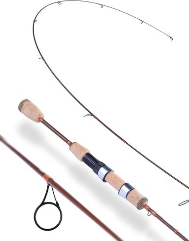 LITTMA Trout&PANFISH Ultralight Fishing Rod 2 PCS – Trout, Crappie, Panfish Micro Spinning Rods – Brown Carbon Fiber Blank, Cork Handle – for Beginners – 6’/6’6"/7’ in Saudi Arabia