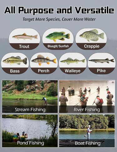 LITTMA Trout&PANFISH Ultralight Fishing Rod 2 PCS – Trout, Crappie, Panfish Micro Spinning Rods – Brown Carbon Fiber Blank, Cork Handle – for Beginners – 6’/6’6"/7’ in Saudi Arabia