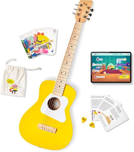 Loog Pro VI Acoustic kids real guitar for Beginners Compact size Ages 9+ Learning app and Lessons included in Kuwait