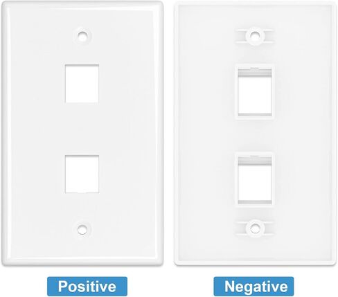 Iwillink (2-Pack) 2-Port Ethernet Wall Plate, Keystone Jack Wall Plate with RJ45 Keystone Inline Coupler insert, Female to Female Cat6 Keystone Jack Wall Plate, Blue and CAT7 Coupler RJ45 Keystone in Saudi Arabia