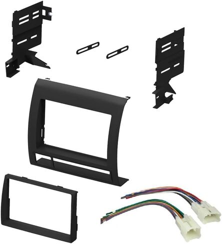 مجموعة التثبيت الراديوية لراديو مزدوجة DIN DIN مع Toyota Tacoma (Dash Kit + Wiring Harness) 2005 2007 2007 2008 2010 2011 in Kuwait