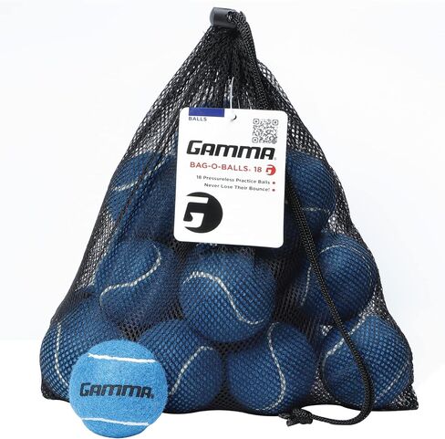 GAMMA Bag of Pressureless Tennis Balls - Sturdy & Reuseable Mesh Bag with Drawstring for Easy Transport - Bag-O-Balls (12-Pack of Balls, Blue) in Saudi Arabia