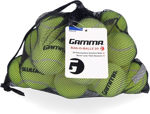 GAMMA Bag of Pressureless Tennis Balls - Sturdy & Reuseable Mesh Bag with Drawstring for Easy Transport - Bag-O-Balls (12-Pack of Balls, Blue) in Saudi Arabia