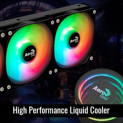 Aerocool Oasis L360 Argb AIO CPU CPU COND ، TDP 300W ، 360 مم الرادياتير ، تصميم Mirage مع إضاءة ArgB ، مراوح Argb 3x120mm ، Intel LGA 1700 ، 1200 ، 115x ، 1851 ، 1366 ، AMD AM5/AM4 Sockets - Black in Kuwait
