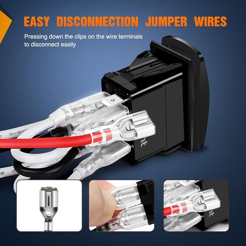 Nilight Water Pump Rocker Switch 5 Pin Laser On Off SPST switches 20A/12V 10A/24V Blue Freshwater Tank Toggle Switch for Car Boat Marine Pontoon RV Camper Travel Trailer, 2 Years Warranty in Saudi Arabia