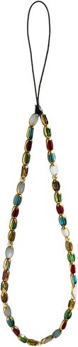 MORWLAT Beaded Phone Charm, Rainbow Crystal Wrist Lanyard Strap, Mobile Phone Decoration in Kuwait