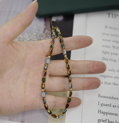 MORWLAT Beaded Phone Charm, Rainbow Crystal Wrist Lanyard Strap, Mobile Phone Decoration in Kuwait