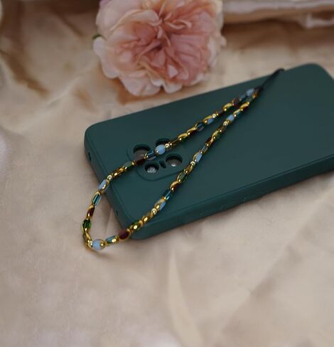 MORWLAT Beaded Phone Charm, Rainbow Crystal Wrist Lanyard Strap, Mobile Phone Decoration in Kuwait