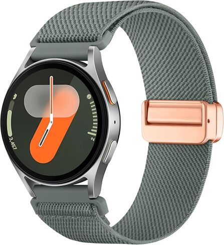 Easuny Elastic Magnetic Bands for Samsung Galaxy Watch 7 6 5 4 FE 40mm 44mm/Galaxy Watch 6 4 Classic 42mm 46mm 43mm 47mm/Galaxy 5 Pro 45mm Band/Active 2, 20mm Adjustable Nylon Sport Strap Men Women in Kuwait