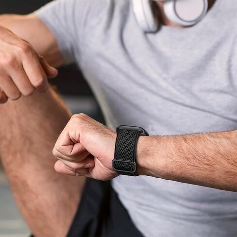 4 حزمة نايلون نايلون شريط متوافق مع أشرطة Apple Watch لرجال النساء 44 مم 40 مم 41 مم 42 مم 45 مم 46 مم 49 مم 38 مم ، حزام مرن منفرد مضفر لـ IWatch Ultra 2 Series 10 9 8 7 6 5 4 3 SE in Kuwait