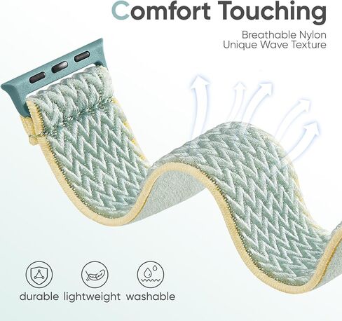 4 حزمة نايلون نايلون شريط متوافق مع أشرطة Apple Watch لرجال النساء 44 مم 40 مم 41 مم 42 مم 45 مم 46 مم 49 مم 38 مم ، حزام مرن منفرد مضفر لـ IWatch Ultra 2 Series 10 9 8 7 6 5 4 3 SE in Kuwait