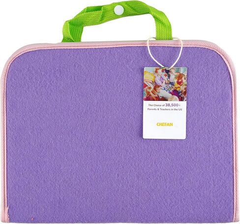 حقيبة لباد من شيفان مكونة من قطعتين لشخصيات اللباد، عبوتان من لوح اللباد المحمول للأطفال، لوحة قصة لباد أثناء السفر، مجموعات ألعاب أنشطة قصص ما قبل المدرسة، لوح فقط، أزرق وأخضر in Kuwait