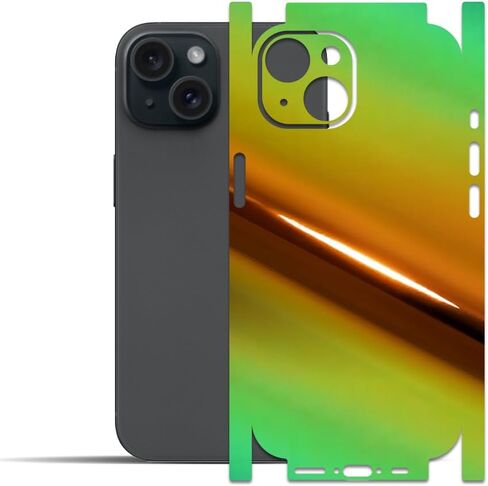 IPG Compatible with iPhone 15 Decorative Carbon Fiber Vinyl Back and Sides Full Protection Anti Scratch Skin Guard - 3D Surface - Easy to Install for 15 (Red Pearl) in Saudi Arabia