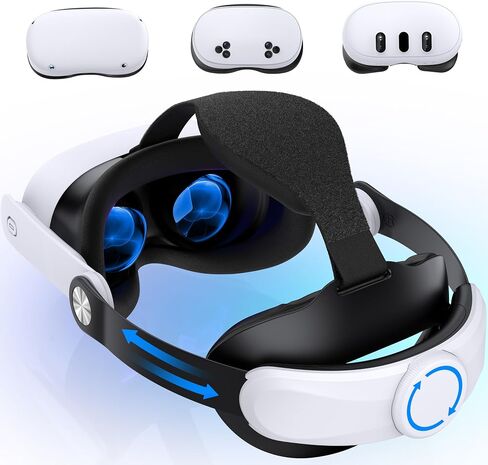 حزام الرأس القابل للتعديل لـ META Quest 3S/Quest 3/Quest 2 - حزام سماعات رأس VR خفيفة الوزن مع لوحة الظهر القطن ، وتصميم تخفيف الضغط مع دعم محسّن ، وملحقات ERGO Comfort VR in Kuwait