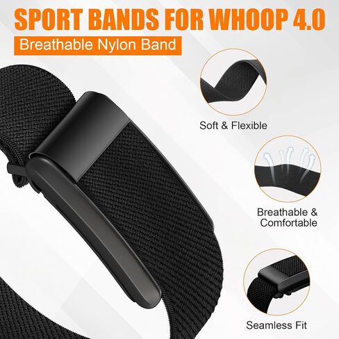 Myapulua Nylon Sport Bands متوافقة مع حزام Whoop Band 4.0 للرجال/النساء ، والراحة النايلون المتين مقاوم للماء وأشرطة بديلة للعرق. in Kuwait