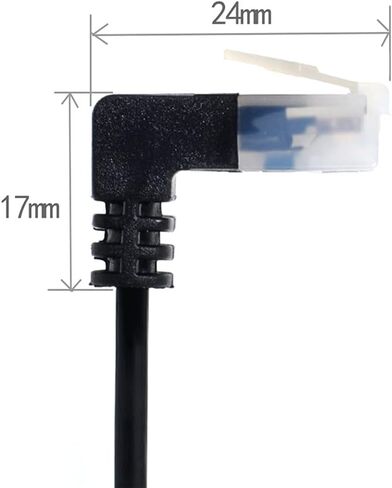 xiwai Ultra Slim Cat6 Ethernet Cable RJ45 Up Angled to Straight UTP Network Cable Patch Cord 90 Degree Cat6a LAN for Laptop Router TV Box (2.0m) in Saudi Arabia