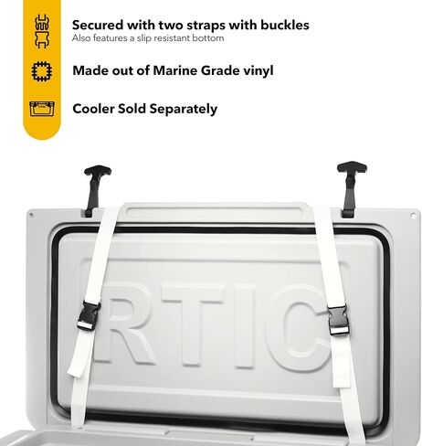RTIC Ultra-Tough Cooler Seat Cushion, Great for Family Travels, Boating Or Hunting, Easy Clean Vinyl, Buckle Fastening and Anti Slip in Saudi Arabia