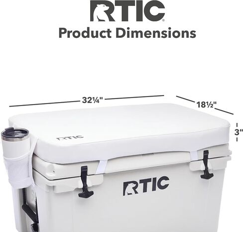 RTIC Ultra-Tough Cooler Seat Cushion, Great for Family Travels, Boating Or Hunting, Easy Clean Vinyl, Buckle Fastening and Anti Slip in Saudi Arabia