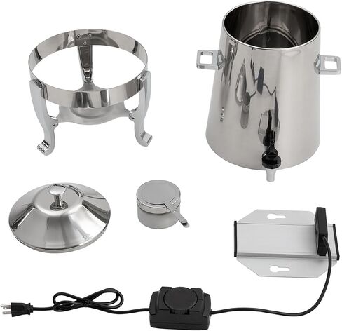 3.5 Gallon Hot Beverage Dispenser, Hot Drinks Dispenser with Spigot for Parties Buffet Catering, Stainless Steel Coffee Chafer Urn for Milk Coffee Tea Water Juice, (About 52 Cup) (Silver) in Saudi Arabia