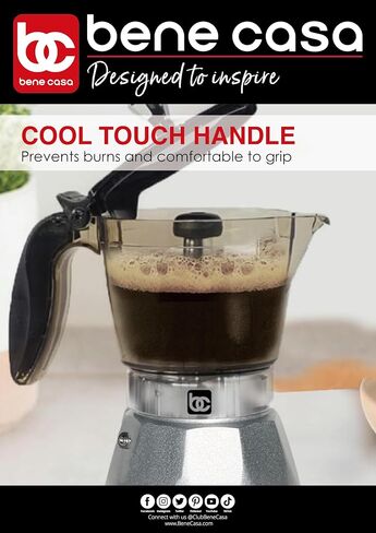 Bene Casa Black Portable Electric Espresso Maker/Cafetera ، 1-3 أكواب/طلقات (1 ، أسود) in Saudi Arabia