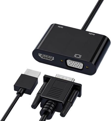 HDMI متوافق مع محول VGA لجهاز العرض HDTV 4in1 HDMI متوافق مع VGA+3.5 مم مقبس الصوت+Micro USB+HD in Kuwait